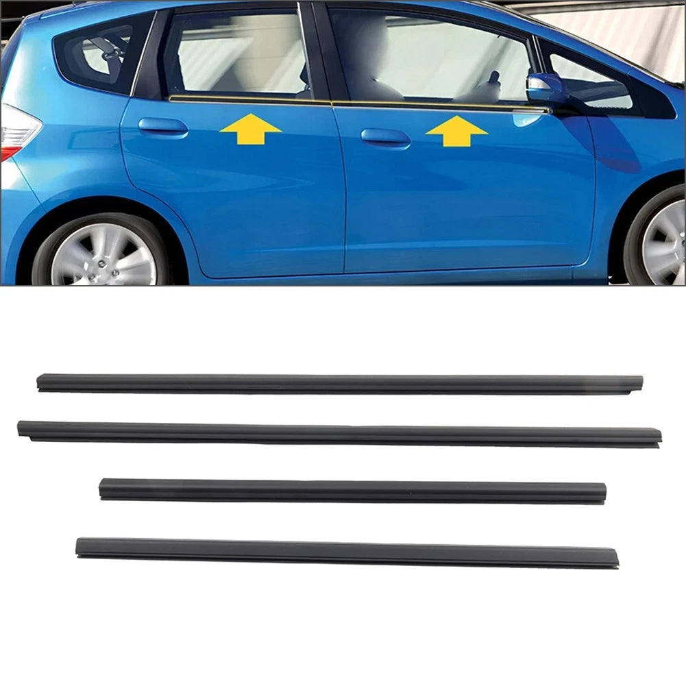 Outside Window Weatherstrip Trim Seal Belt For Honda Fit Jazz 2008-2013