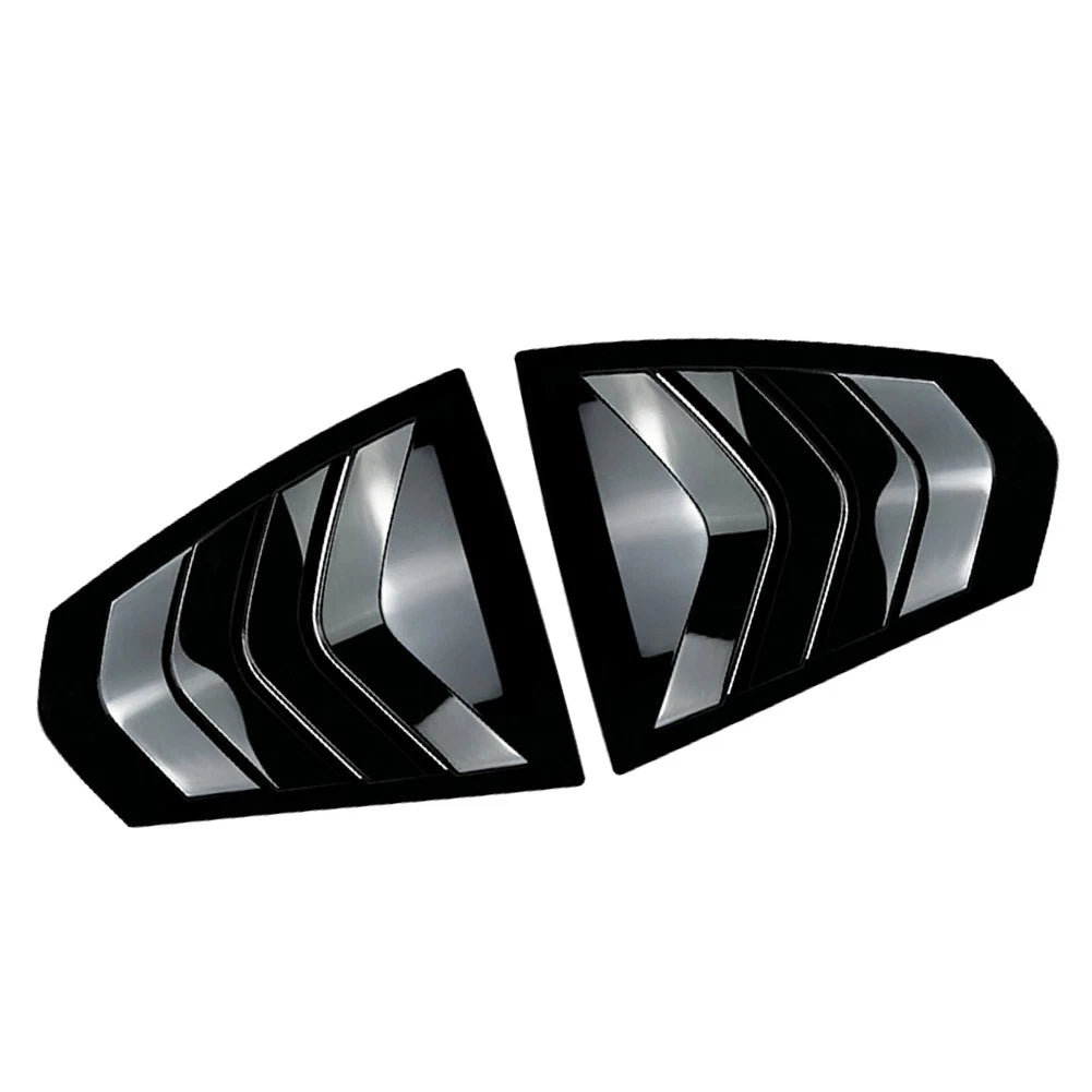 Glossy Black Rear Window Louver Shutter Cover Trim For BMW 3-Series G20 2019-23