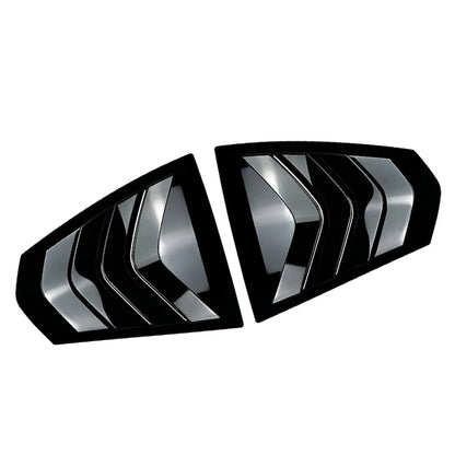Glossy Black Rear Window Louver Shutter Cover Trim For BMW 3-Series G20 2019-23