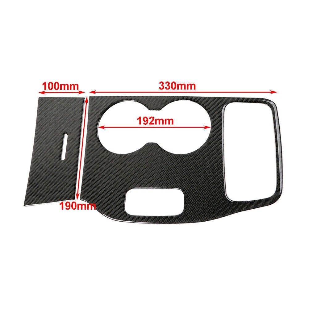 Carbon Fiber Dashboard Gear Shift Panel Cover Trim Fit Jeep Grand Cherokee 14-15