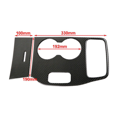 Carbon Fiber Dashboard Gear Shift Panel Cover Trim Fit Jeep Grand Cherokee 14-15