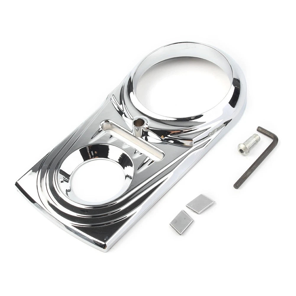 Chrome Dash Panel Insert Cover For Harley Dyna Wide Glide 93-03 Softail 2000-17
