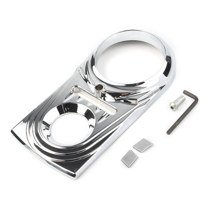 Chrome Dash Panel Insert Cover For Harley Dyna Wide Glide 93-03 Softail 2000-17