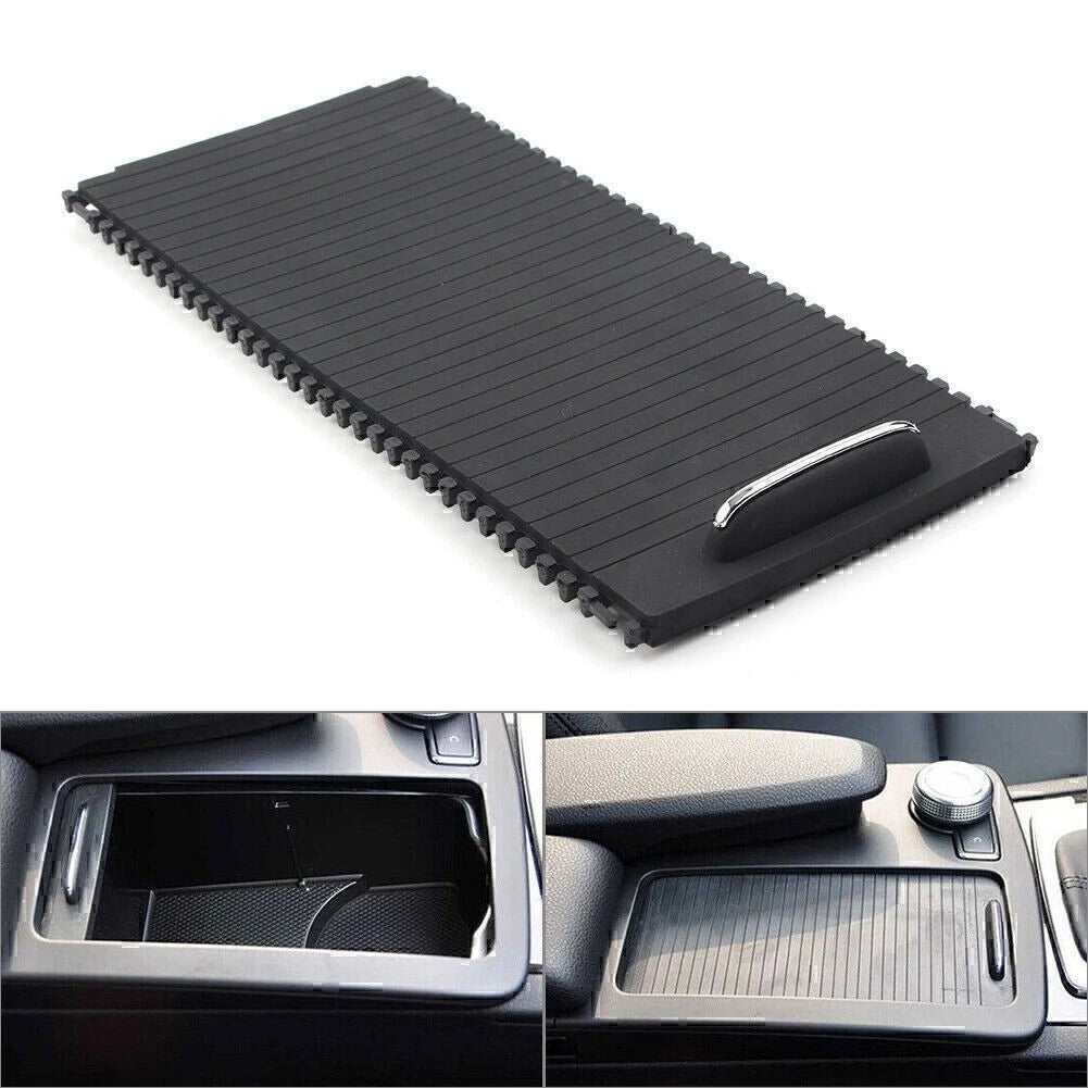 For Mercedes Benz W204 W212 Center Console Cup Holder Panel Roller Cover Black