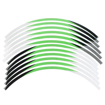 21" 19" RIM STRIPES WHEEL STICKERS DECALS FOR Kawasaki KX 250F 2004-2021 Green