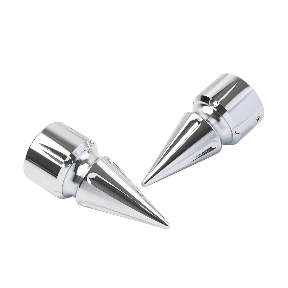 Front Axle Cap Nut Cover 3.6" For Harley Softail 07+ Dyna 08+ Street Glide Silve