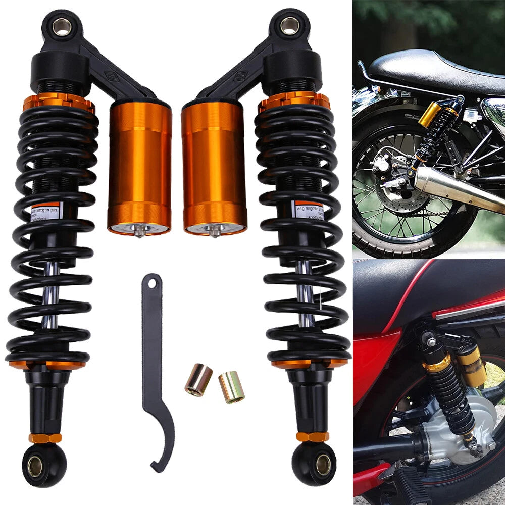 2x 13.5" 340mm Air Shocks Absorber Universal for Honda Yamaha Motorcycle ATV UTV