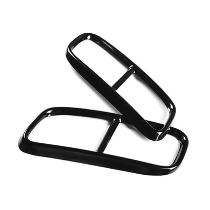 Rear Exhaust Muffler Tail Pipe Cover Trim For Audi Q7 2016-19 Black Stainless US