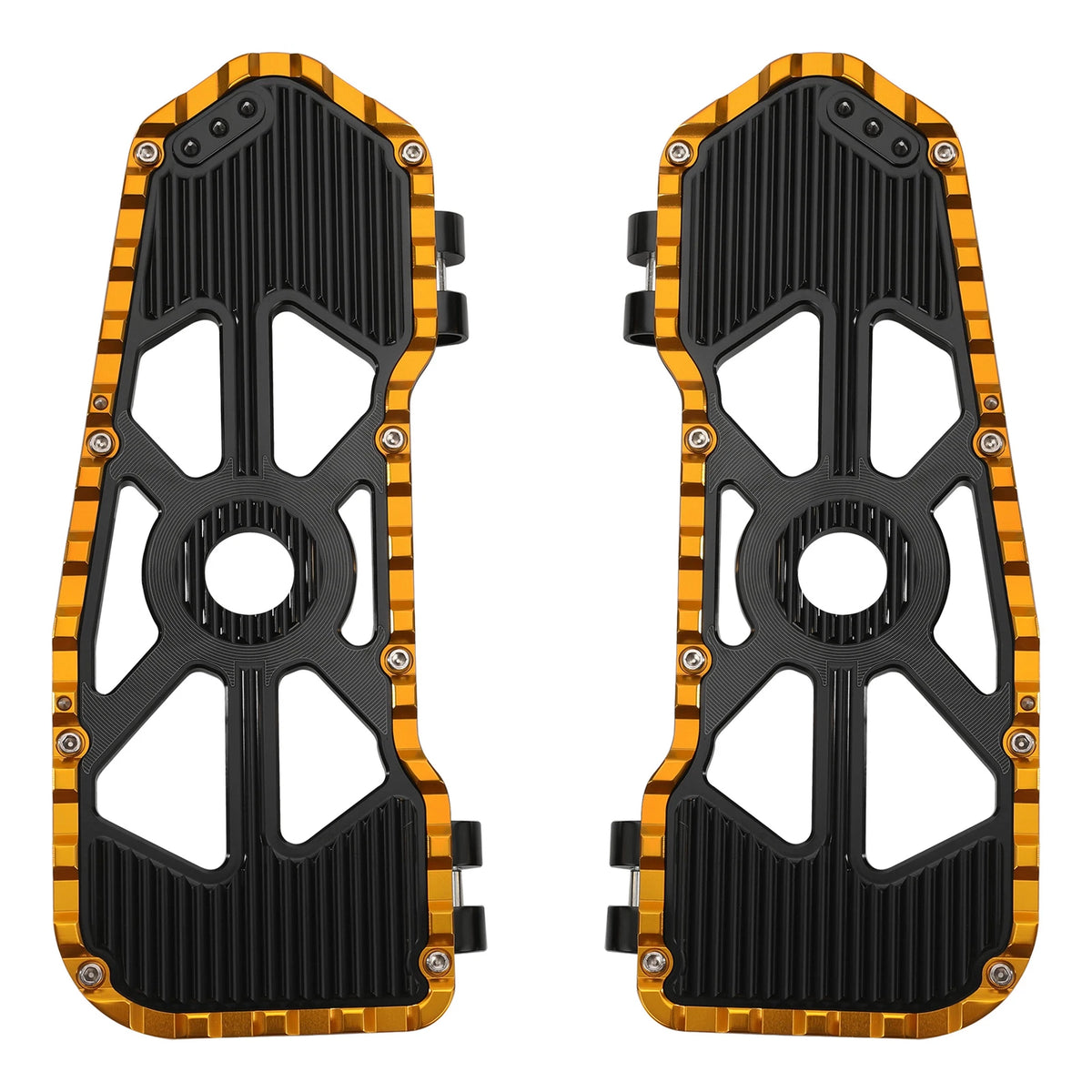 Driver Rider Footboard Floorboard Fit For Harley Electra Glide 09-24 Black Gold