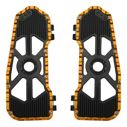 Driver Rider Footboard Floorboard Fit For Harley Electra Glide 09-24 Black Gold