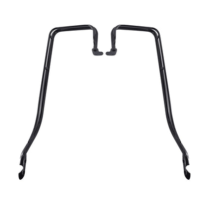 Black Hard Saddlebag Guard Rails Fit For Harley Touring Road Glide King 09-13 US
