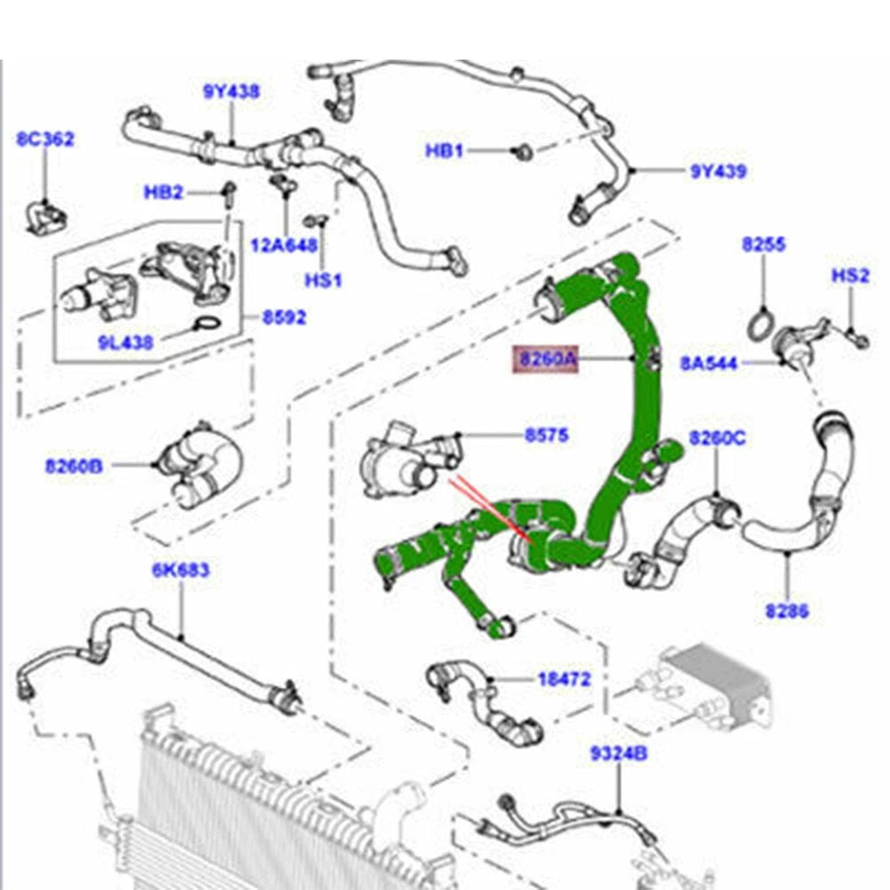 Bottom Thermostat Housing Water Pipe Connector For Land Rover Range Rover Sport