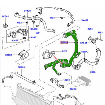 Bottom Thermostat Housing Water Pipe Connector For Land Rover Range Rover Sport