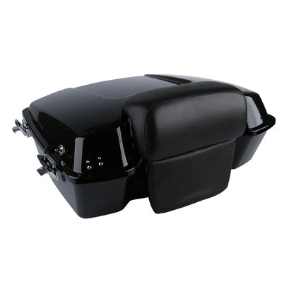 Chopped  Trunk w/ Backrest Fit For Harley Touring Models 1997-2013 12