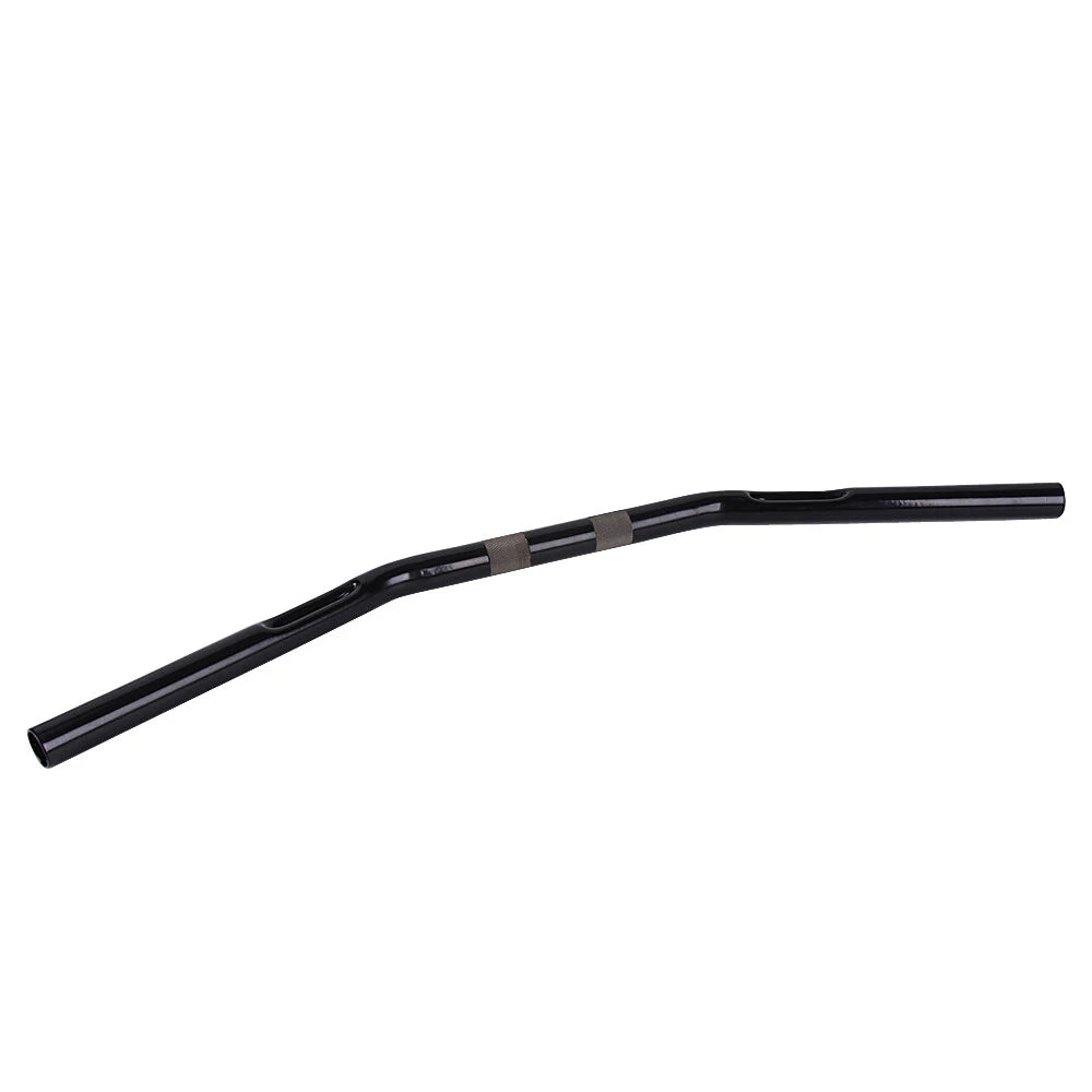 1" Gloss Black Motorcycle Flat Handlebar Drag Bars For Chopper Bobber Cafe Racer