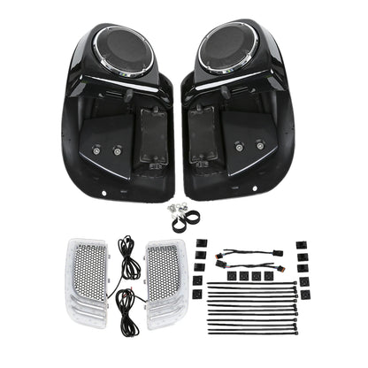 Lower Vented Fairing 6.5" Speakers &Light Fit For Harley Touring FLHT FLHX 14-24