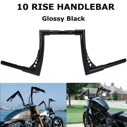 Black Custom 10" Rise Ape Hangers 1'' Handlebar For Harley FLST FXST Sportster