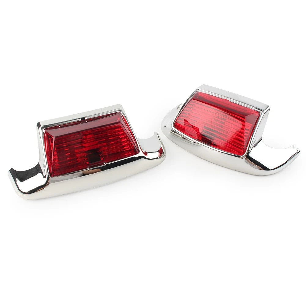 Fender Tip Light Front & Rear For Harley Davidson FLHT FLT FLHS FLHR Red Lens US