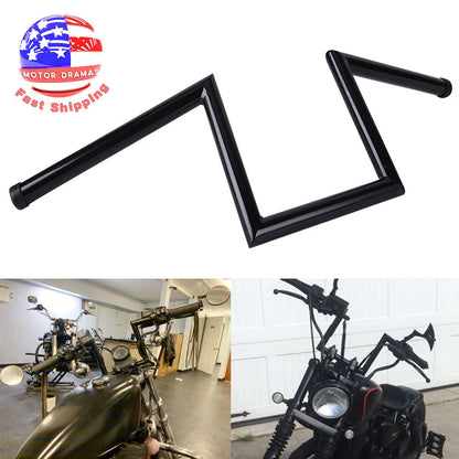8" Rise Drag Ape Hanger Z Bars 1" Handlebars For Harley Sportster XL Chopper FX