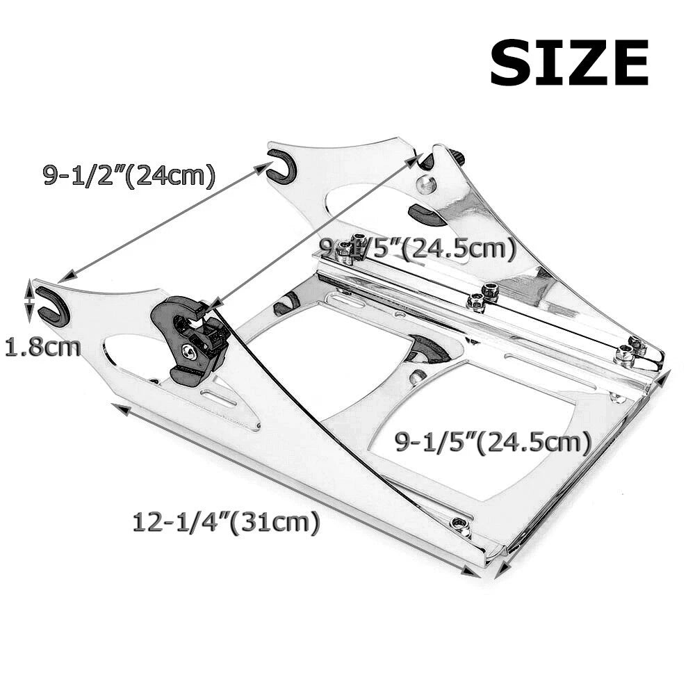 Two Up Tour Pak Pack Mounting Luggage Rack For Harley Touring Road King 2009-13