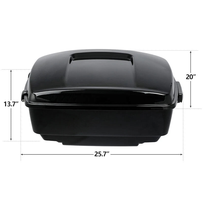 Black King Trunk Pad Mount Rack Fit For Harley Touring Electra Road Glide 14-26