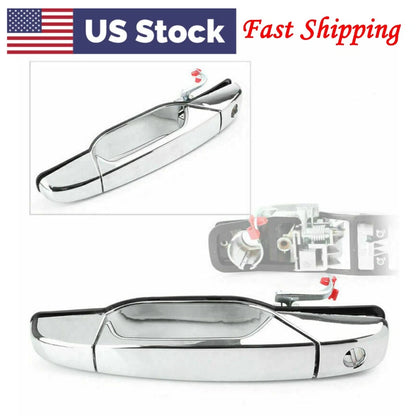 Front Driver Exterior Door Handle Bar for Chevy GMC Silverado 2007-2013 Chrome