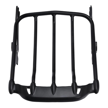 Black 2-Up Luggage Rack Fit For Harley Touring Electra Street Road Glide 2009-25