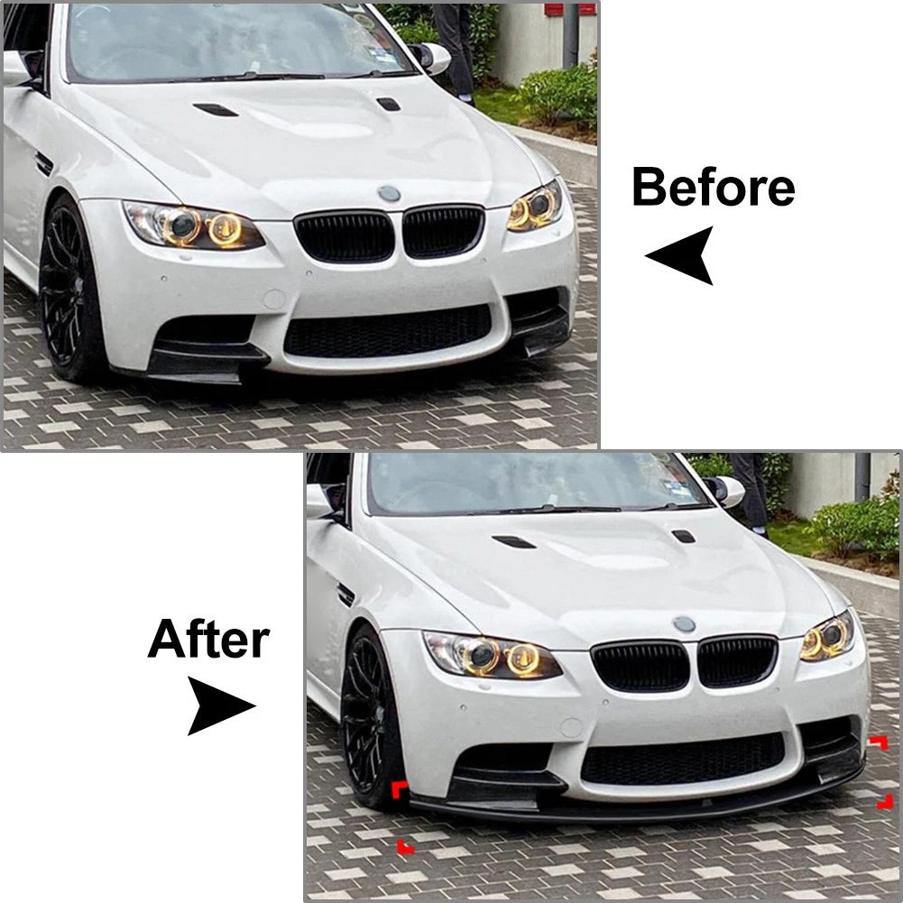 Front Bumper Spoiler Splitter Lip Kit For BMW E90 E91 E92 E93 M3 2006-2013