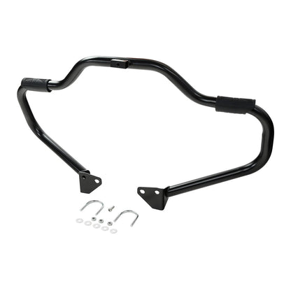 Black 1.25" Highway Engine Guard Crash Bar For Harley Dyna Super Wide Glide 06+