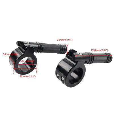 Black Motorcycle 1-1/2" 38MM Engine Crash Bar Highway Footpeg Clamp For Harley