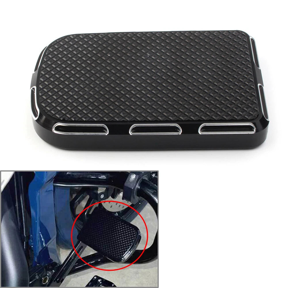 Brake Pedal Pad Cover For Harley Touring Electra Street Tri Glide FLD Black USA