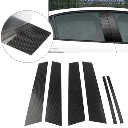 6x Exterior Door Window B Pillar Post Cover Trim For Alfa Romeo Giulia 2017-2021