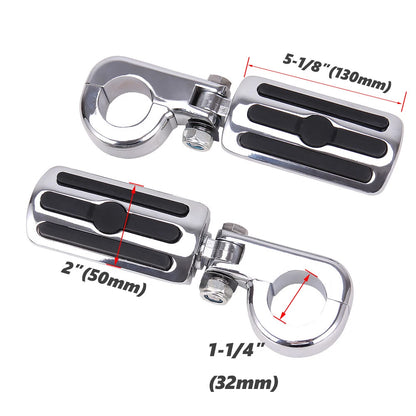 1-1/4" Highway Foot Rest Pegs For Harley Touring Street Electra Glide Road King