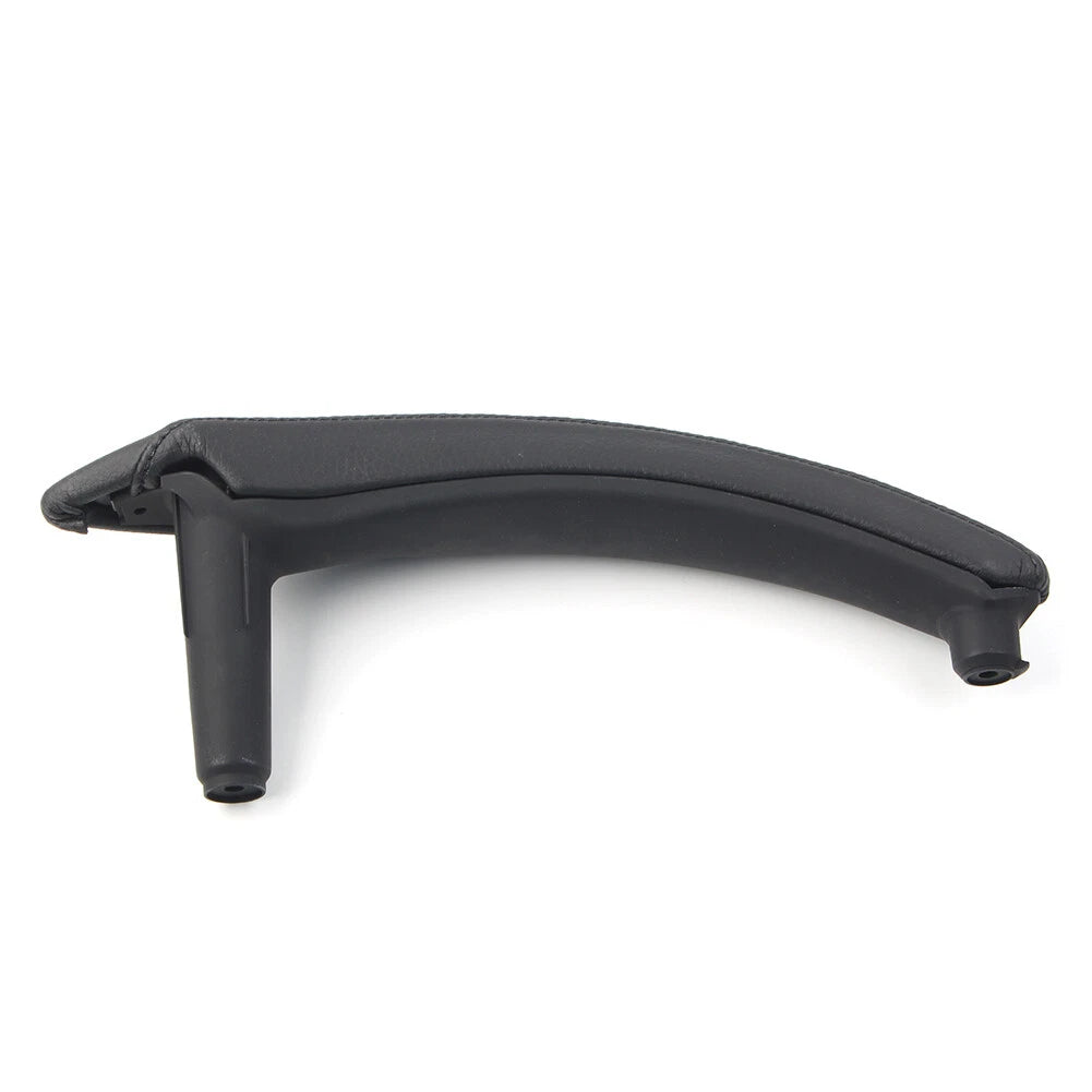 Car Door Trim Pull Handle Right Side Real Leather Fit for BMW X5 X6 E70 Black