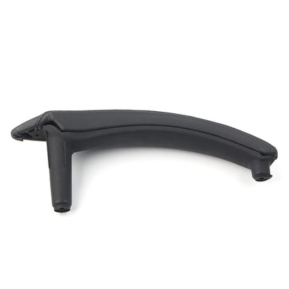 Car Door Trim Pull Handle Right Side Real Leather Fit for BMW X5 X6 E70 Black