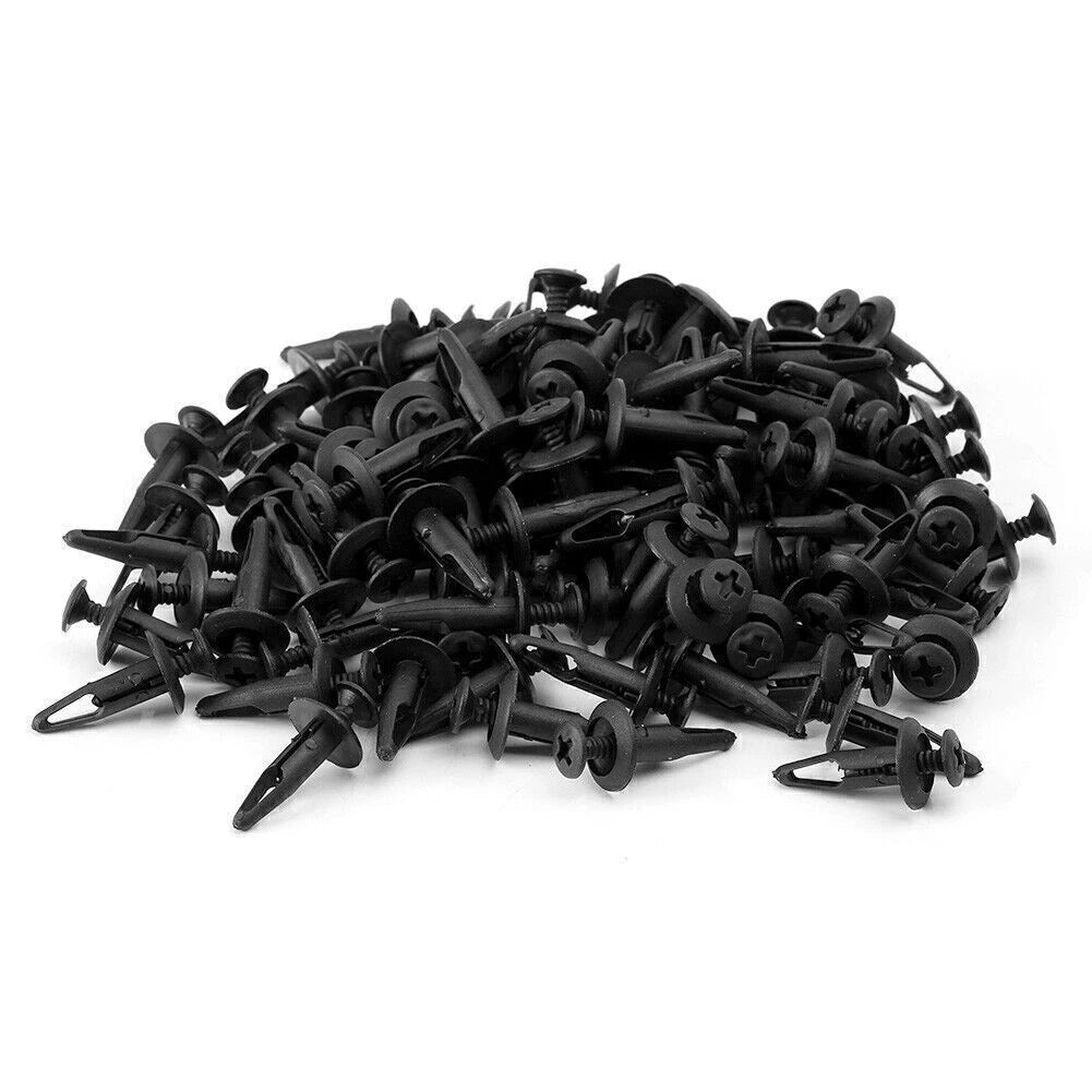 100pcs Car Body Push Pin Rivet Retainer Fastener Bumper Clip For Ford US