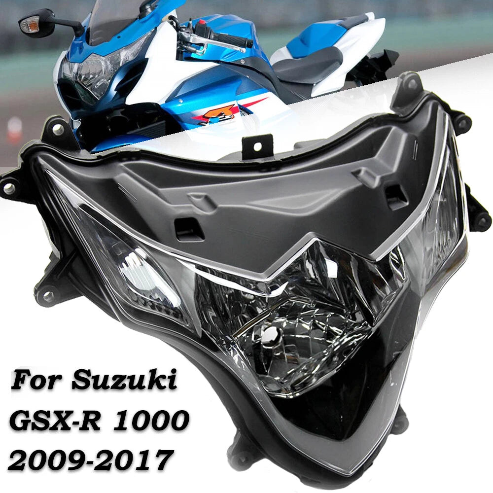 Front Headlight Headlamp Assembly For Suzuki GSXR1000 GSX-R1000 2009-2016 Clear