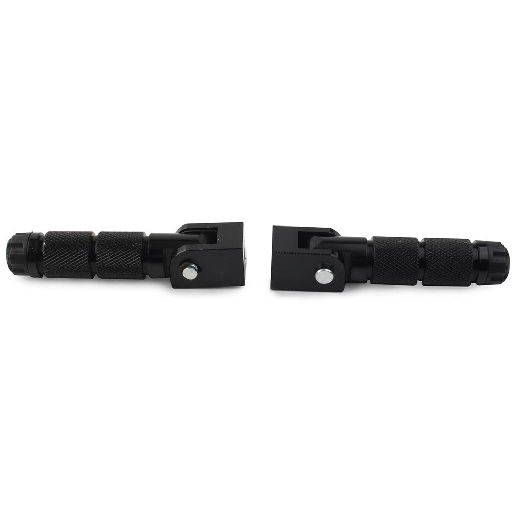 Universal 8mm Folding Passenger Foot Pegs for Electric Motor Bicycle ATV Black