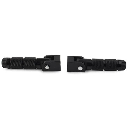 Universal 8mm Folding Passenger Foot Pegs for Electric Motor Bicycle ATV Black