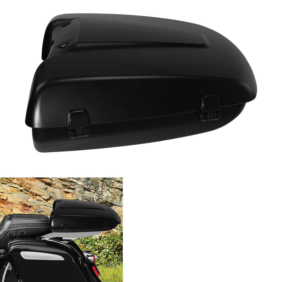 Matt Low Profile Trunk & Mount Rack Fit For Indian Pursuit Dark Horse 22-25