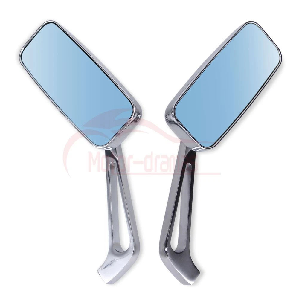 Motorcycle Rear View Side Mirrors 8mm&10mm Chrome for HARLEY HONDA SUZUKI YAMAHA