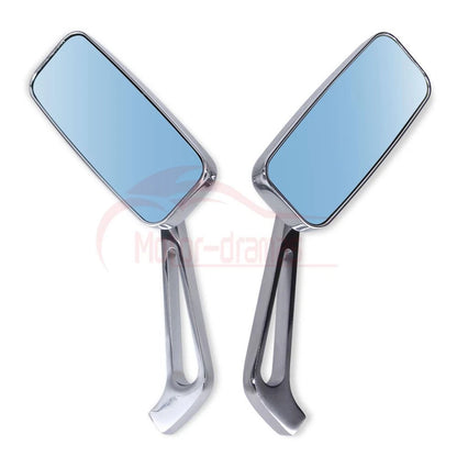 Motorcycle Rear View Side Mirrors 8mm&10mm Chrome for HARLEY HONDA SUZUKI YAMAHA