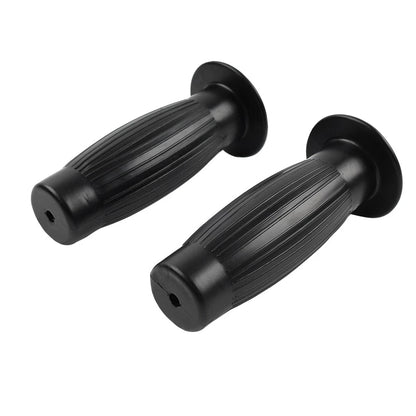 Universal 7/8" 1" Easy-Hold Hand Grips Vintage Motorcycle Handlebars Black