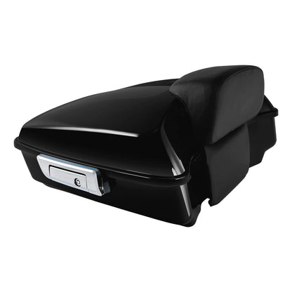 Vivid Black Chopped Trunk Rack Docking Kit Fit For Harley Road Glide King 14-26