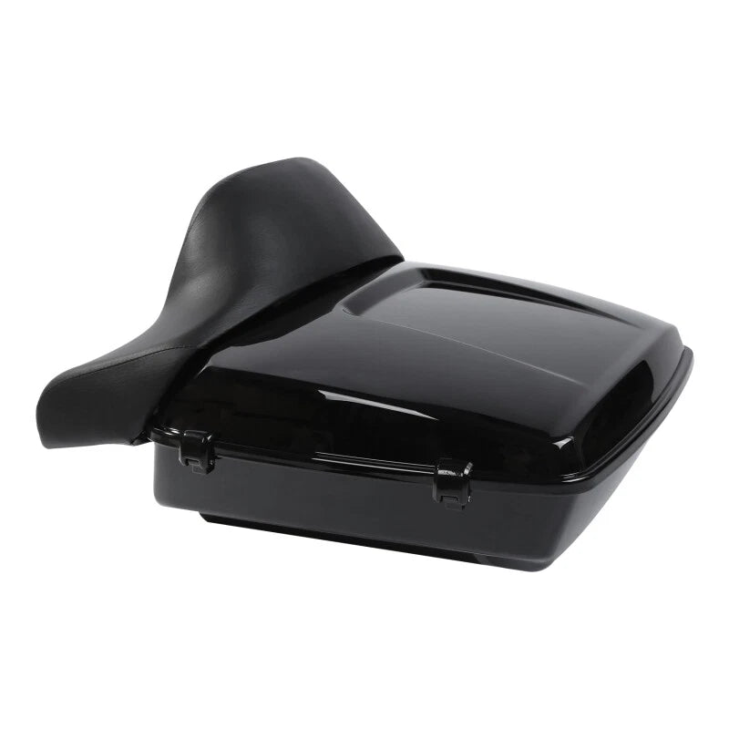 Black Chopped Trunk Backrest Mount Rack For Harley Touring Road Glide King 97-08
