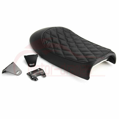 Universal Motorcycle Cafe Racer Seat Flat Brat Saddle For Honda Suzuki Yamaha