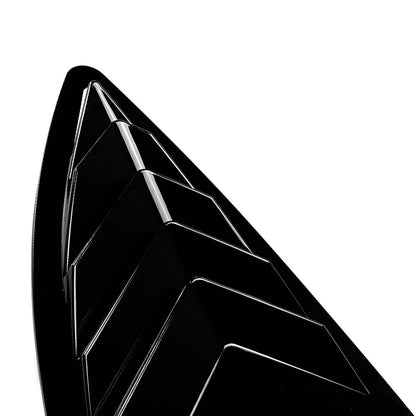 2x Window Louver Shutter Cover Glossy BLK For Toyota GT86 For Subaru BRZ 2013-20