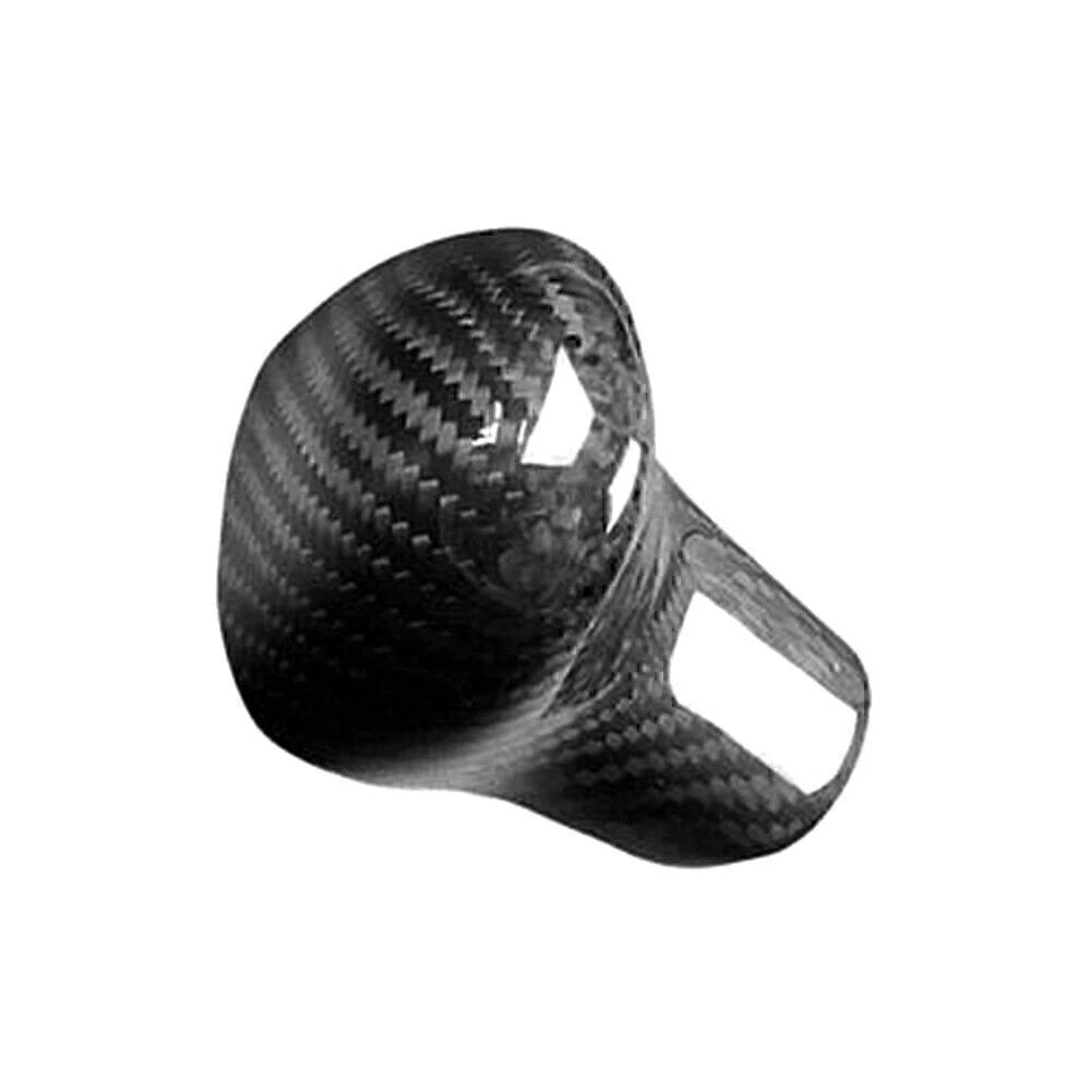 1 Pcs Black Carbon Fiber Shift Knob Cover Shell For Audi A4 A5 Q5 Q7 A6 A7 S6 S7