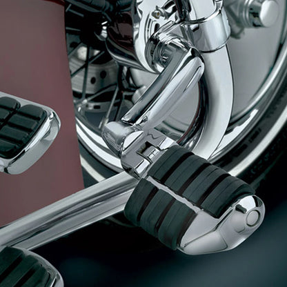 Wing Male Mount Footrests Foot Peg Fit For Harley Sportster Softail Dyna Fat Bob