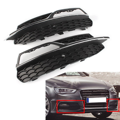 Front Lower Bumper Fog Light Covers Fit Audi A3 8V Pre-Facelift 2013-2017 Pair